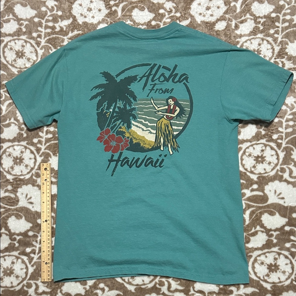 Aloha From Hawaii Graphic Tee - Teal